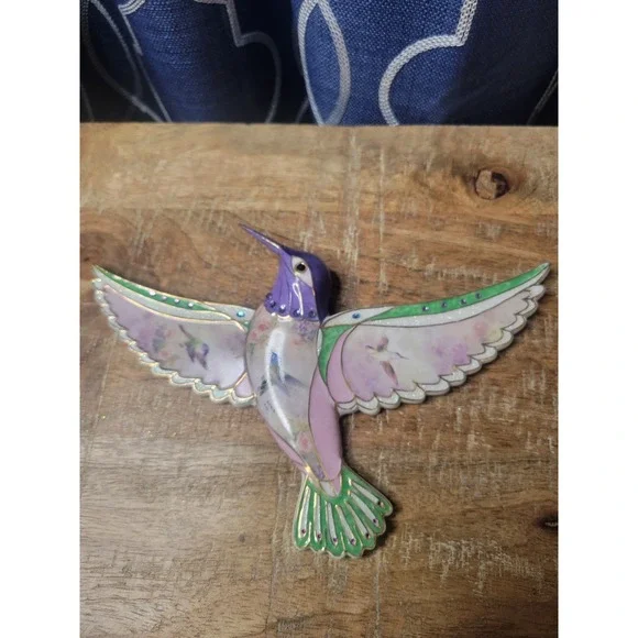 Lena Liu Jeweled Wonder Hummingbird Wall Plaque A2127 Jewels Of The Garden‎