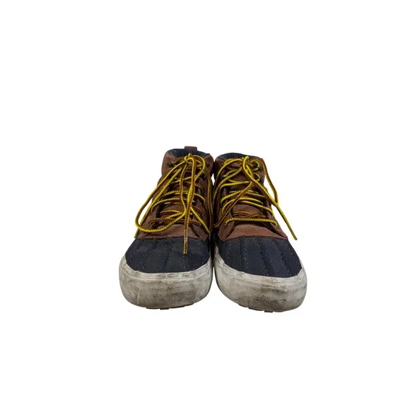Vans Sk8-Hi Del Pato MTE Brown Navy Blue Duck Boot Mens 7.5 Womens 9.0