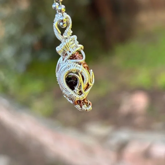 Sassy Silver & Copper Quartz & Garnet Necklace