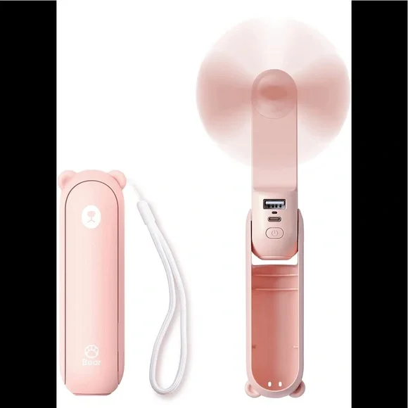 BRAND NEW HANDHELD PORTABLE PERSONAL FAN/FLASHLIGHT/PHONE POWERBANK NWT