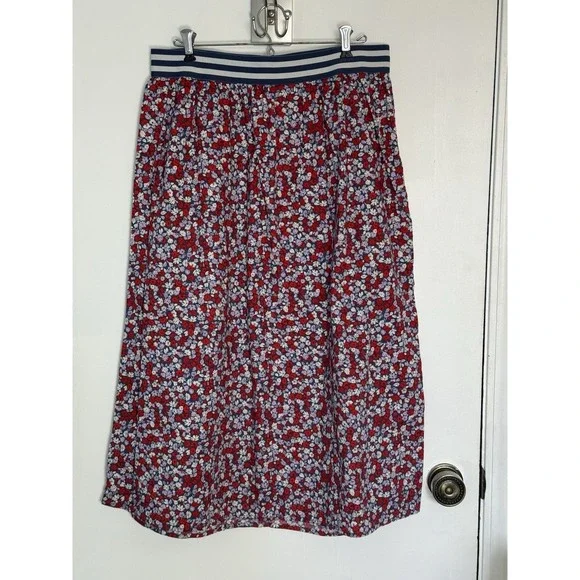 THEREABOUTS Girl 2XL (20.5)P SUMMER FLORAL Print Skirt ELASTIC waist