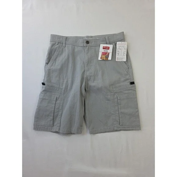 Wrangler Cargo Shorts Boys 16 Regular Gray Five Star Classic Straight - NEW