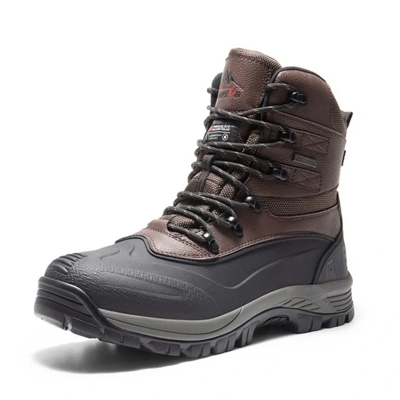 Nortiv 8 Men's Black and Brown Hiking Boots. Size 9