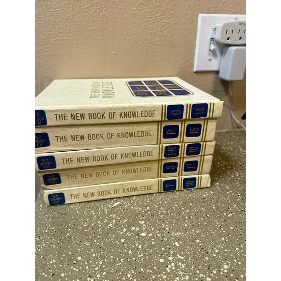 Vintage The New Book of Knowledge‎ Encyclopedia Lot of 5 | J–T Letters | 1960s