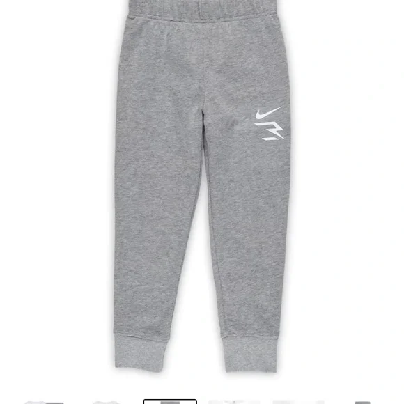Nike 3Brand Gray Jogger Sweatpants Elastic Waistband Size L 6-7 yearsp