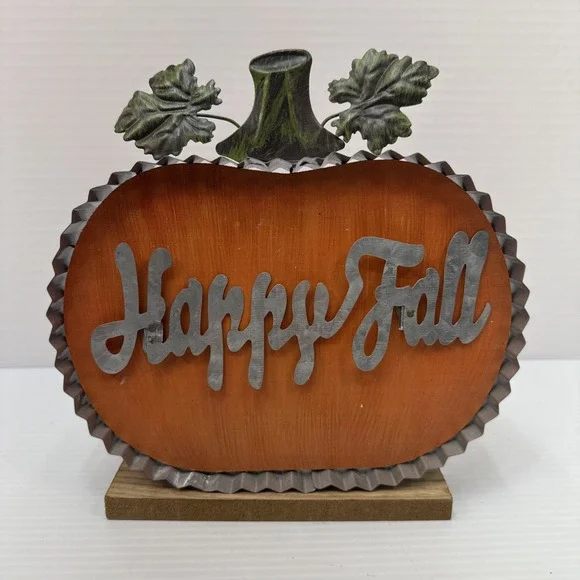 Fall Wood‎ Pumpkin Farmhouse Thanksgiving Decor Rustic Shelf Sitters Tiered Tray