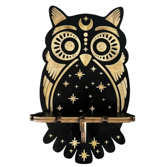 NEW! Beautiful Owl Crystal and Gemstone Shelf!