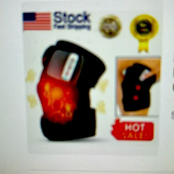 Rechargeable Electric heating vibration knee joint Brace Therapy leg massager.