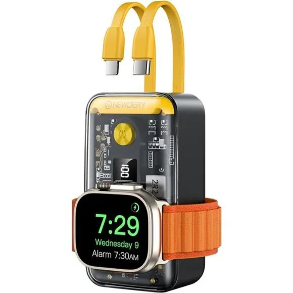 Apple Watch Charger, 10000mAh Portable Charger Power Bank Built-in Cables