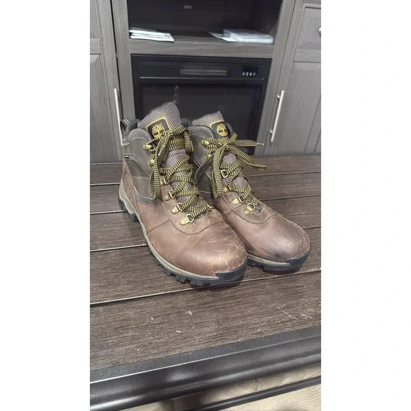 Timberland Men's Mt. Maddsen Mid‎ Waterproof Hiker Boots Brown Leather