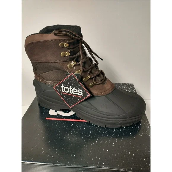 Totes‎ Waterproof Snow Boots Style Rockybrown Rated -10 New Mens 11