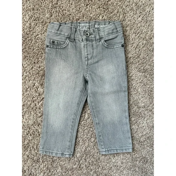 The Childrens Place I Gray Skinny Jeans I Toddler Size 9-12 Months I NWT‎