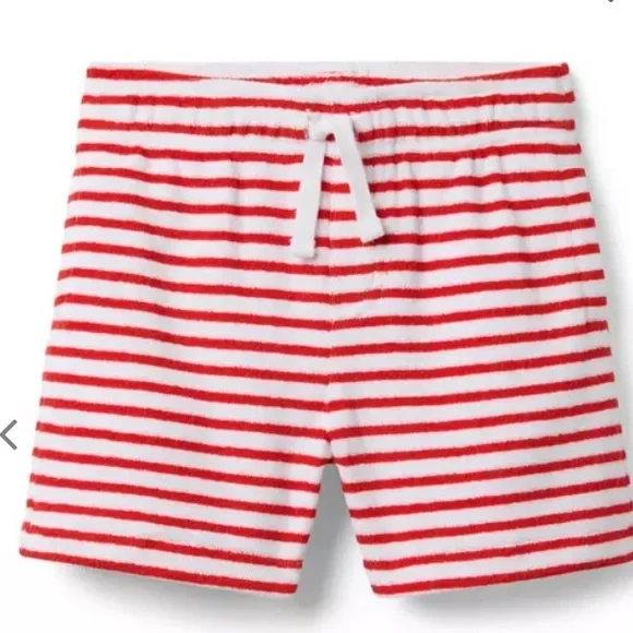 Janie and Jack Red and White Striped Shorts