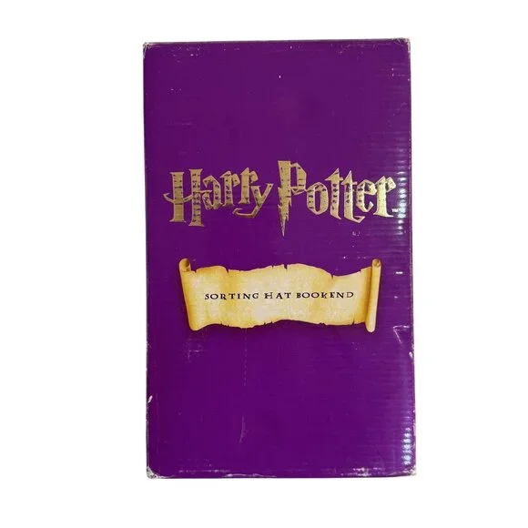 Vintage Harry Potter Sorting Hat Bookend Hogwarts Enesco Resin Original Box 1Set
