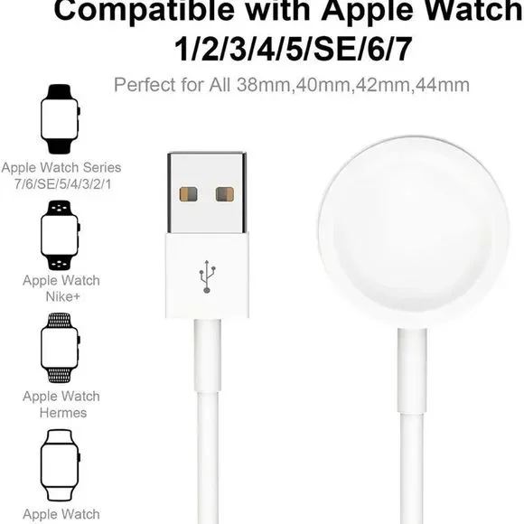 Fast Wireless Magnetic Wireless Apple Watch Charger Series 7 6 SE 5 4 3 2 3.3 ft