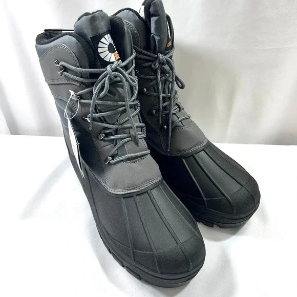 Akademiks Men's‎ Waterproof Snow Boots Black Duck Toe Size US 13 - No Box