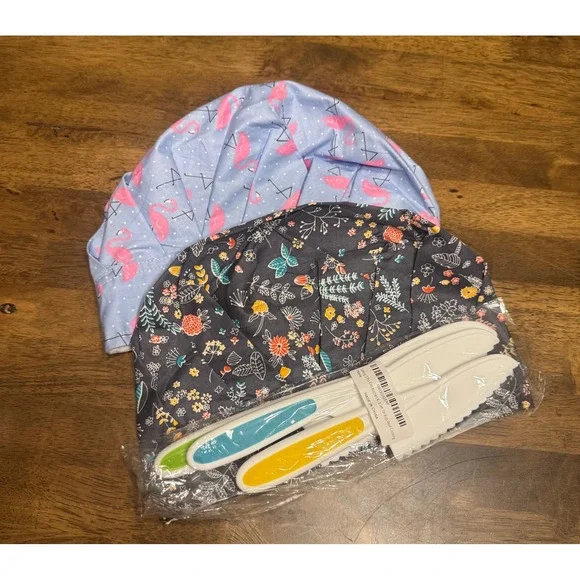 Kids Chef Hat Set 2pc Adjustable Cooking Hat +‎ 3pc Kitchen Knife Set