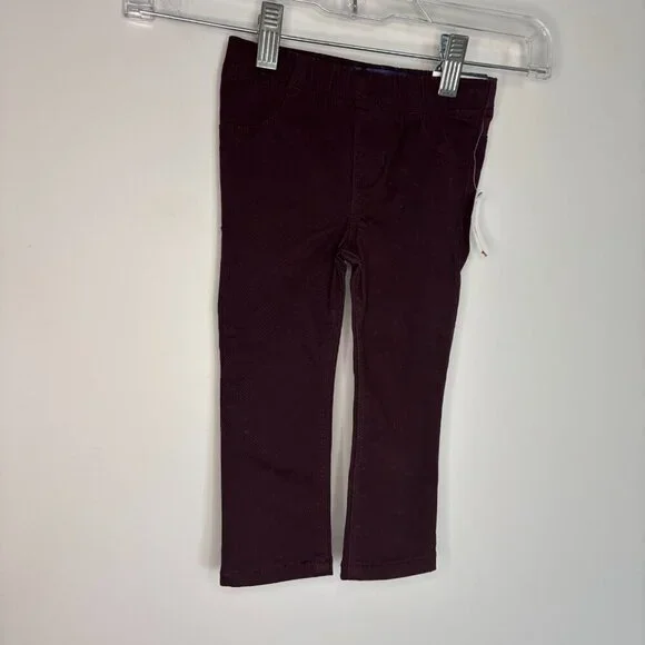 OLD NAVY NEW Jeggings Baby FGirl 18-24 Months Burgundy Stretch Elastic