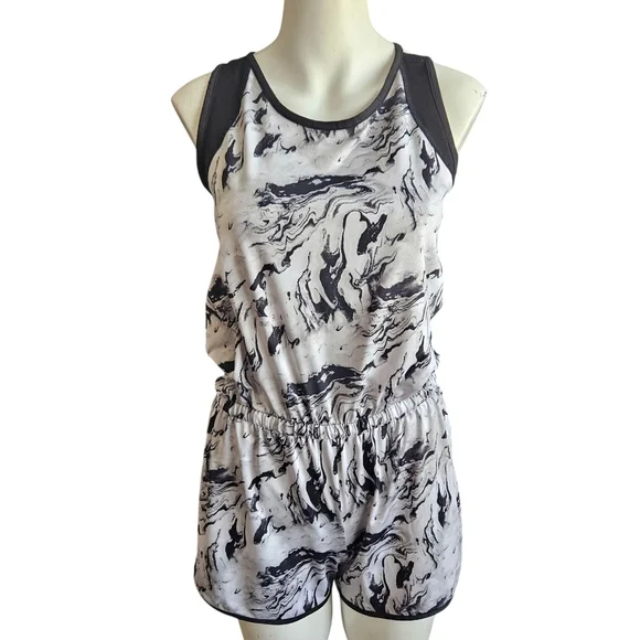 Athletic Works Girls Black White‎ Romper Size 14/16 Pickeball Tennis