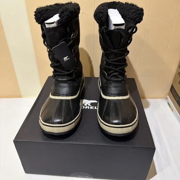 Sorel‎ 1964 Pac Nylon Waterproof Lace-Up Snow Boots Black Men's Size 10
