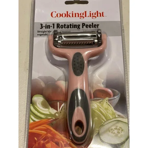 COOKING LIGHT PEELER‎ Pink 3-IN-1 ROTATING PEELER