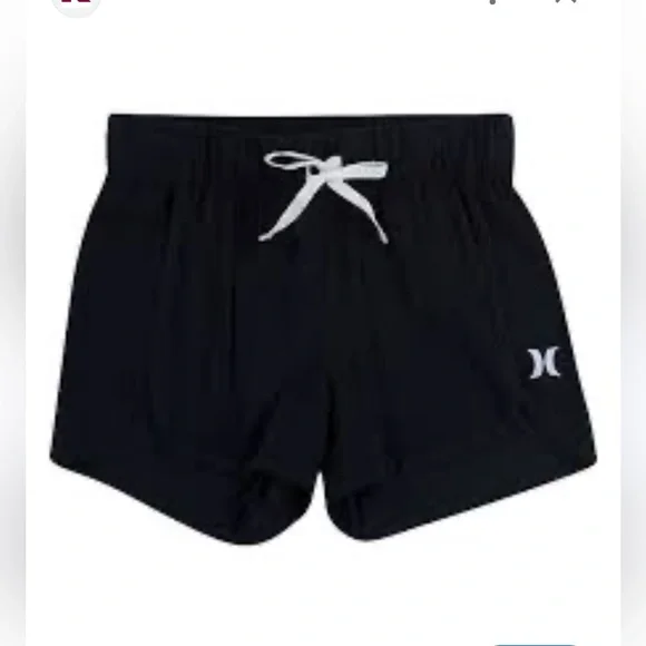 NWT!! Hurley black shorts, size girls medium