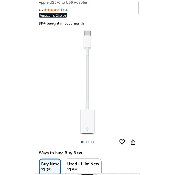 Apple USB-C to USB adapters