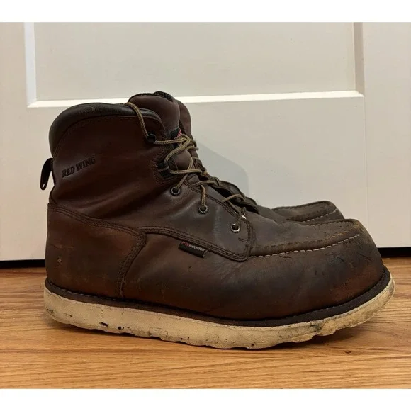 Red Wing Men's Traction Tred 6-inch Waterproof Safety Toe Boots‎ Size 13 Wide
