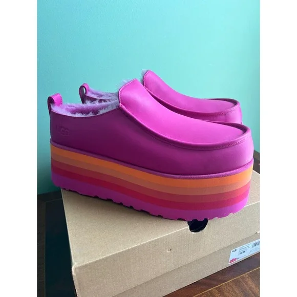 UGG Urseen Platform Raspberry All Gender M12/W13 Rainbow Festival Shoes NEW