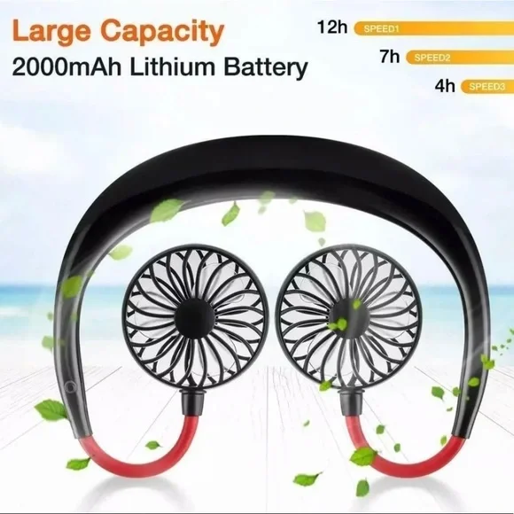 Rechargeable USB Neckband Cooling Fan