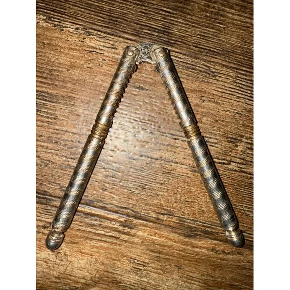 Vintage HMB Silver Metal Nutcracker Nut Cracker Tool Kitchenware‎ Collectible