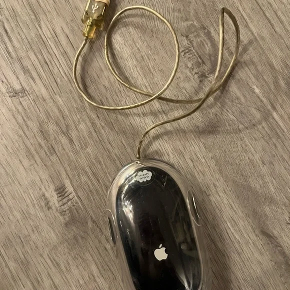 Rare Apple Pro Clear Black Mouse