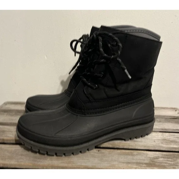 Sperry Harbor Boot Boots Mens‎ Size 5 Black Duck Winter Snow Waterproof
