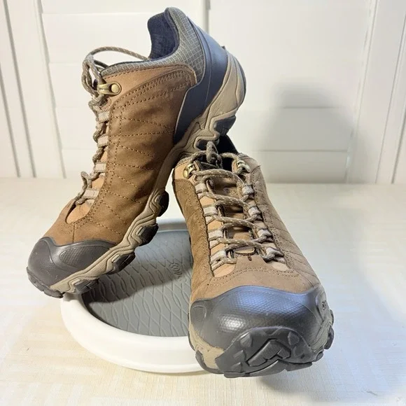 Oboz Bridger Low BDry Waterproof Hiking Shoes Sneakers Brown Black Mens Size 9.5