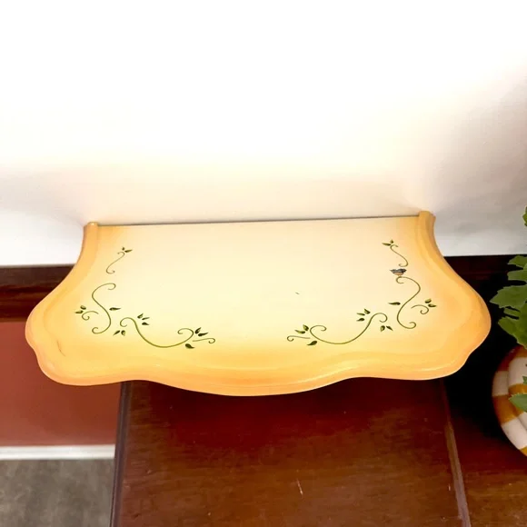 PartyLite Winding Lane Decorative Wall Shelf Bird Leaves Susan Winget 12