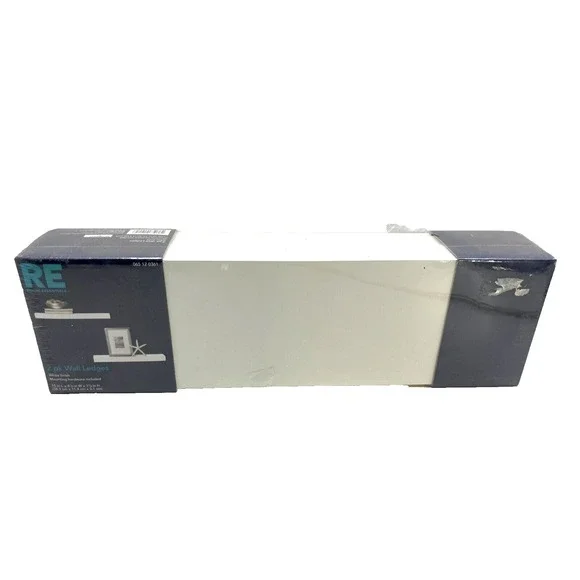 Room Essentials 2 PK Wall Floating Ledges White Finish,‎ Wall Shelf NEW