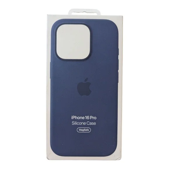 E8-O‎ Apple Silicone Soft Case with MagSafe for Apple iPhone 16 Pro - Navy Blue