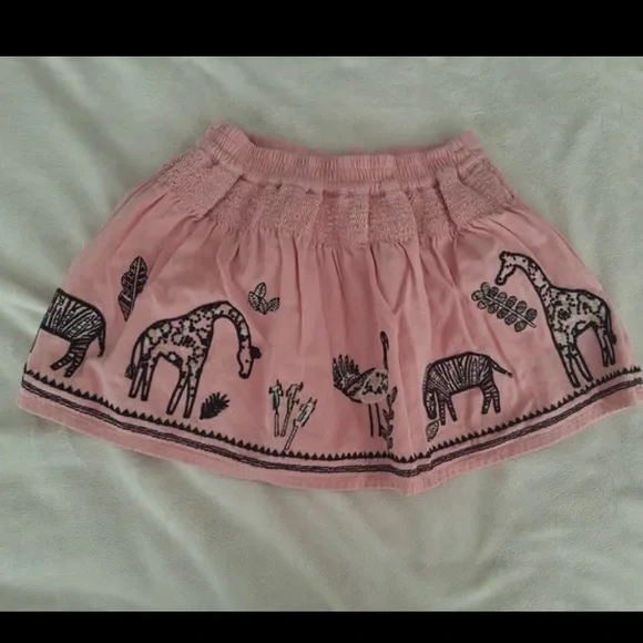 Tu Pink Embroidered Skirt