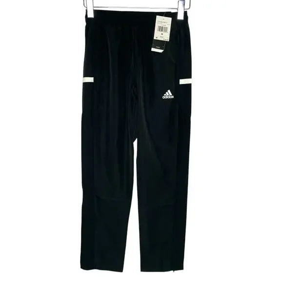 Adidas M NEW Youth Woven Pants Taper Leg Football Soccer Active Sports Black