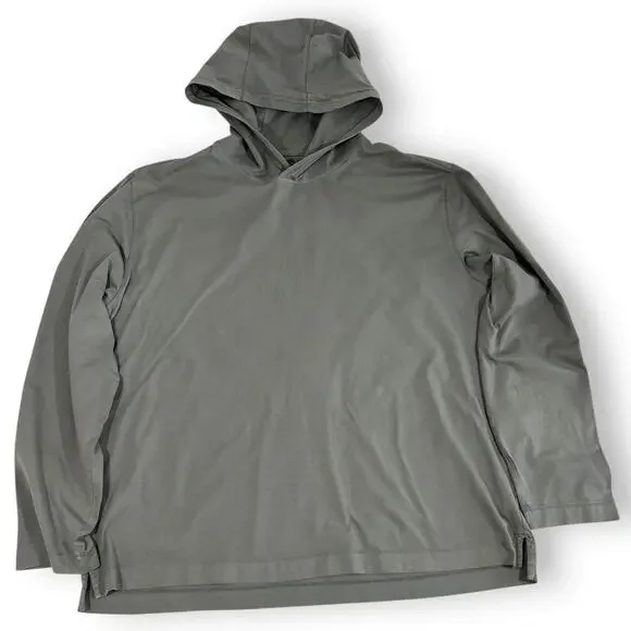 Banana Republic XL Ultimate Tee Hoodie Jersey Chrome Gray 100% Supima Cotton