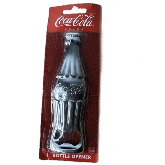 Coca-Cola Bottle Opener‎ By Tablecraft Silver Contour Coke Shaped Metal Tool