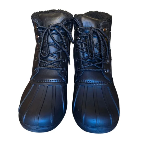 NWT Men's London Fog Black Aspen Duck Boots 10M Outdoors Fishing Hunting
