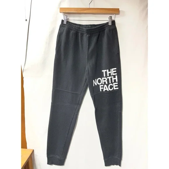 The North Face Boys Black Fleece Jogger Sweatpants Big Logo XL‎ 14/16 Kids Pants