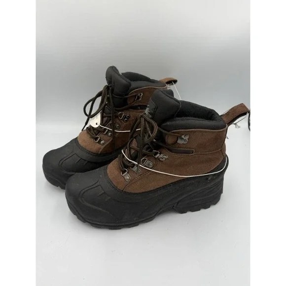 Itasca Windsor Thinsulate Winter Snow Boots Brown Leather Men's Size 9