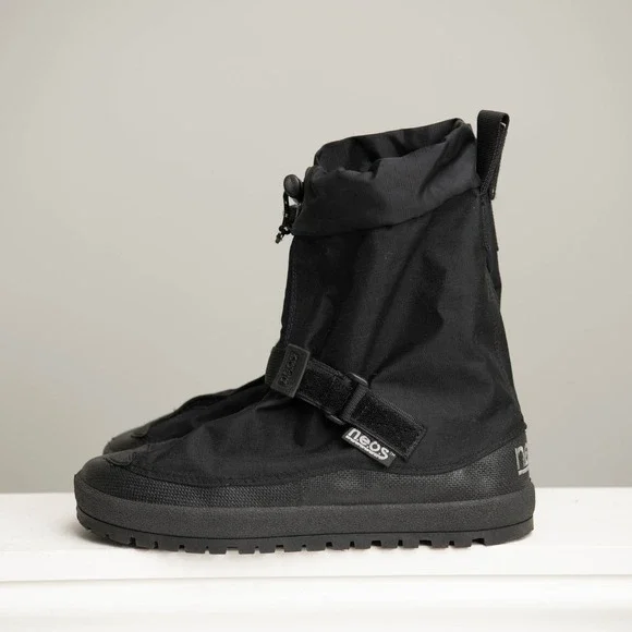 NEOS Traveller T1A Overshoes Mens Medium Black Waterproof‎ Nylon Rain Snow Boots