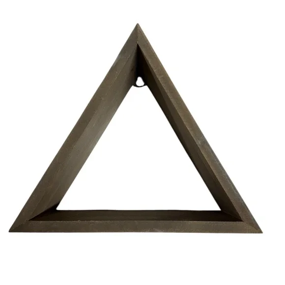 Hobby Lobby Triangle Floating Wall Shelf Decor Display‎ Modern Geometric Gray
