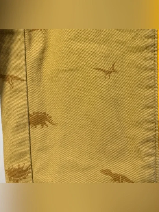 BABY GAP Toddlers Jersey Lined Cargo Khaki Joggers Dinosaur Print Size 5