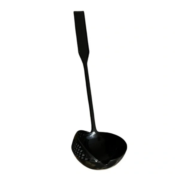 Scoop & stain black soup ladel serving spoon Cooking Utensil vintage made Canada