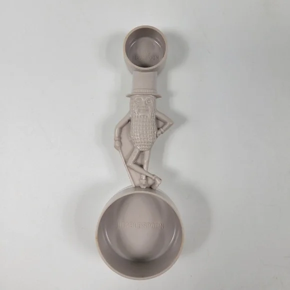 VTG Planters Mr Peanut Gray Measuring Scoop Spoon Tsp Tbsp Kitchenware‎ 1950s
