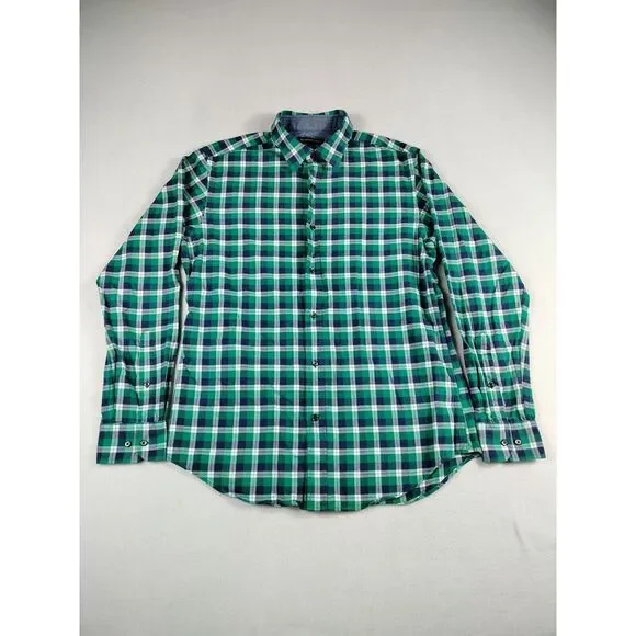 Banana Republic Flannel Shirt‎ Men's Medium Green Cabincore Gorpcore Cozycore